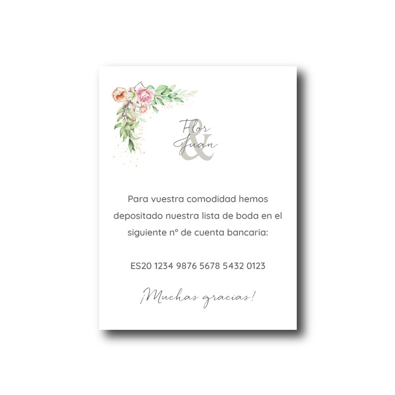 B123005 - Reciclado y Blanco Floral (Tarjeta adicional)