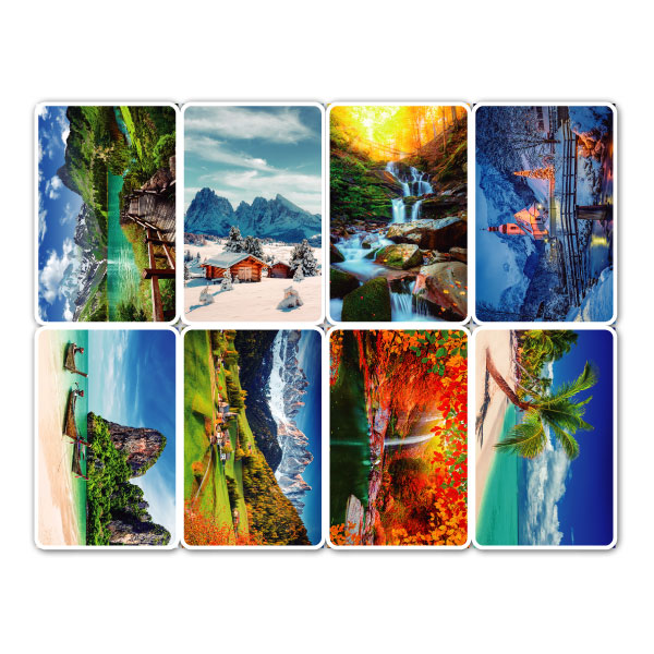 Calendario tarjeta x8 paisajes