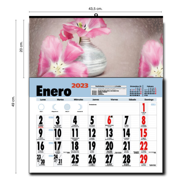 calendario-43,5-cm-flores