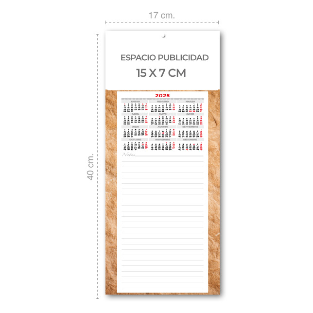 BN85 - Calendario Pared Bloc de Notas