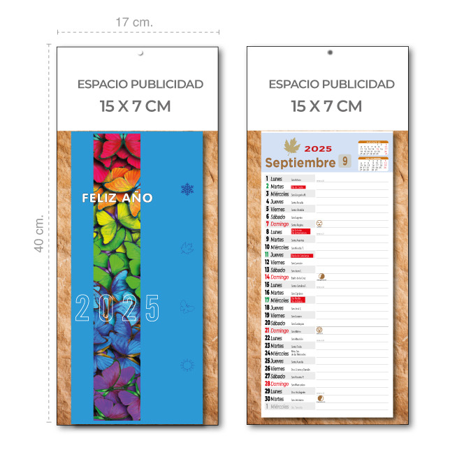 BN90 - Calendario Pared con notas