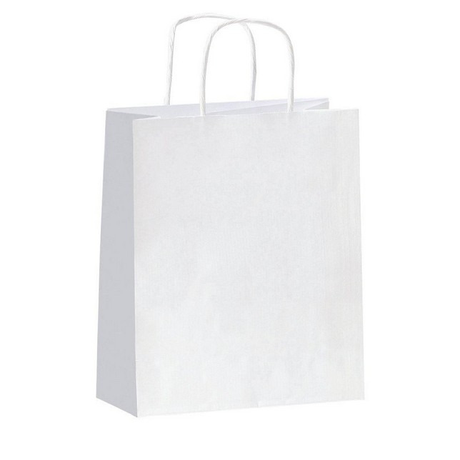 BP2531 - Bolsa Papel Blanca o Kraft - 25+11x31 cm.