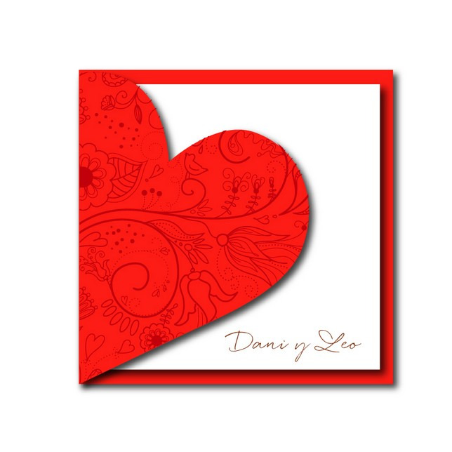 B103027 - Corazón en rojo (Invitación)