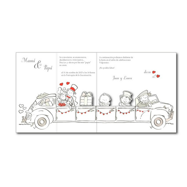 B104059 - Familia en coche (Invitación)