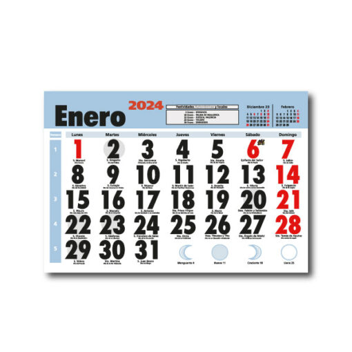 Faldilla Calendarios 330 Mensual