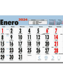 Faldilla Calendarios 485 Mensual Notas