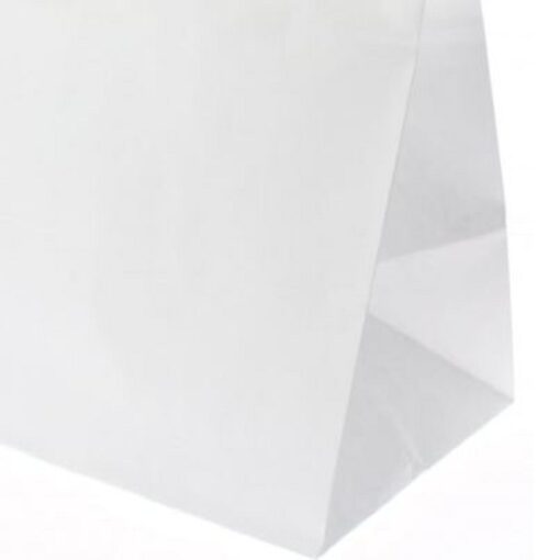 Detalle fuelle bolsa de papel blanca